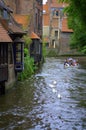 Bruges canal view Belgium Royalty Free Stock Photo